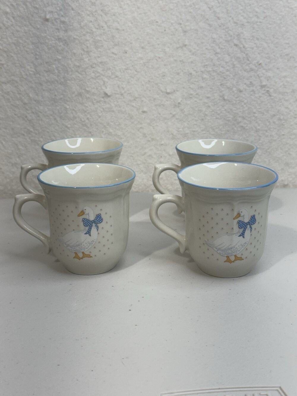 Brick Oven Stoneware Aunt Rhody Goose Tea Mug 80’s VTG Blue Ribbon Country Geese